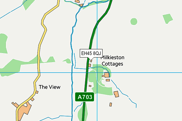 EH45 8QJ map - OS VectorMap District (Ordnance Survey)