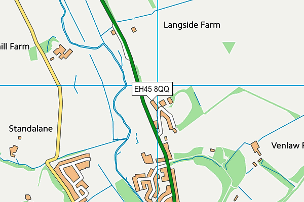 EH45 8QQ map - OS VectorMap District (Ordnance Survey)