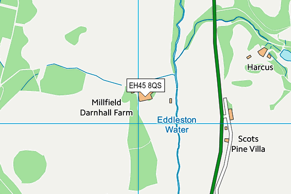 EH45 8QS map - OS VectorMap District (Ordnance Survey)