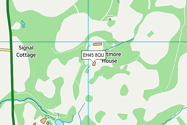 EH45 8QU map - OS VectorMap District (Ordnance Survey)