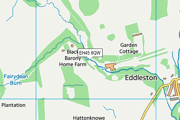 EH45 8QW map - OS VectorMap District (Ordnance Survey)