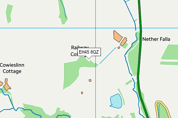 EH45 8QZ map - OS VectorMap District (Ordnance Survey)