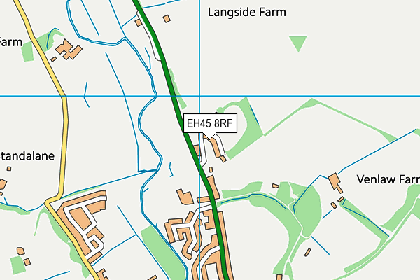 EH45 8RF map - OS VectorMap District (Ordnance Survey)