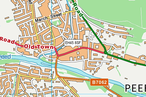 EH45 8SF map - OS VectorMap District (Ordnance Survey)