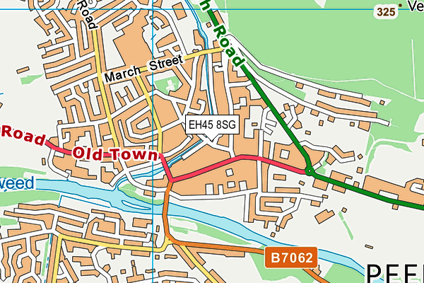 EH45 8SG map - OS VectorMap District (Ordnance Survey)