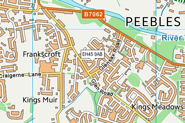 EH45 9AB map - OS VectorMap District (Ordnance Survey)