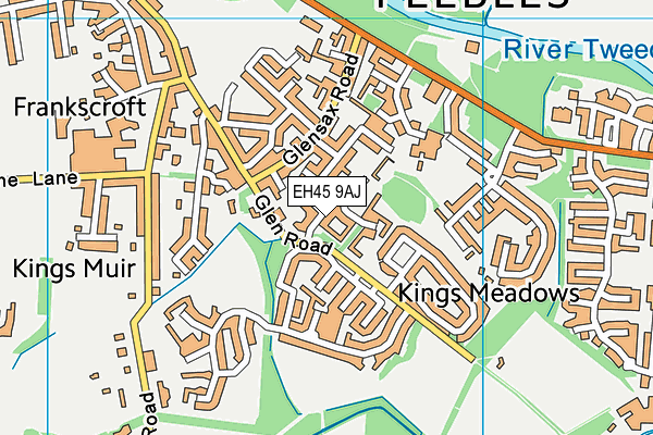 EH45 9AJ map - OS VectorMap District (Ordnance Survey)