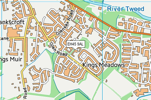 EH45 9AL map - OS VectorMap District (Ordnance Survey)