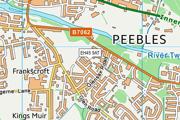 EH45 9AT map - OS VectorMap District (Ordnance Survey)