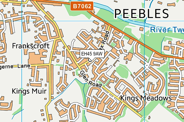 EH45 9AW map - OS VectorMap District (Ordnance Survey)