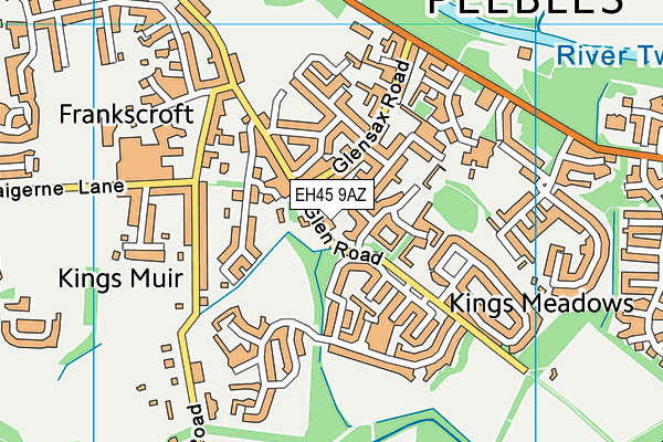 EH45 9AZ map - OS VectorMap District (Ordnance Survey)