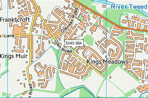 EH45 9BA map - OS VectorMap District (Ordnance Survey)