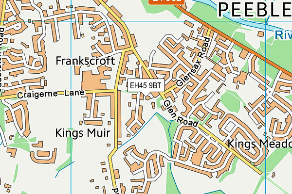 EH45 9BT map - OS VectorMap District (Ordnance Survey)