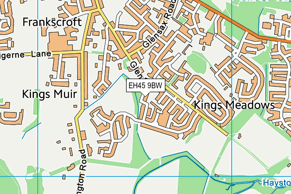 EH45 9BW map - OS VectorMap District (Ordnance Survey)