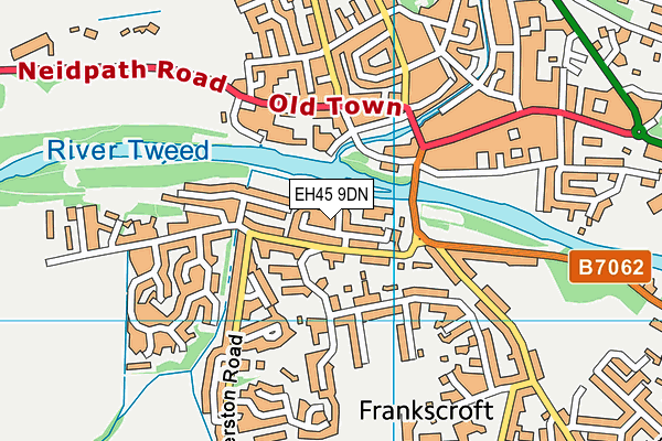 EH45 9DN map - OS VectorMap District (Ordnance Survey)