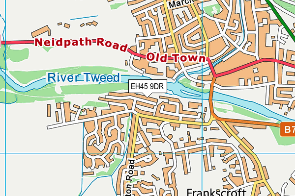 EH45 9DR map - OS VectorMap District (Ordnance Survey)