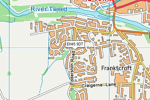 EH45 9DT map - OS VectorMap District (Ordnance Survey)