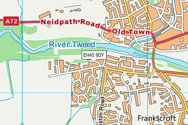 EH45 9DY map - OS VectorMap District (Ordnance Survey)