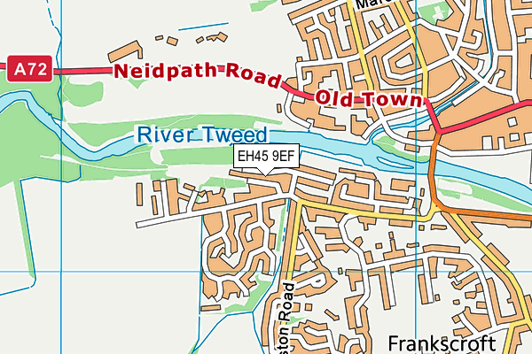 EH45 9EF map - OS VectorMap District (Ordnance Survey)