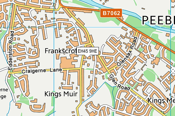 EH45 9HE map - OS VectorMap District (Ordnance Survey)