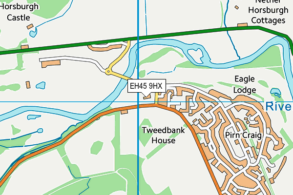EH45 9HX map - OS VectorMap District (Ordnance Survey)