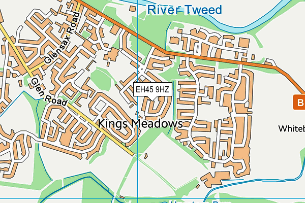 EH45 9HZ map - OS VectorMap District (Ordnance Survey)