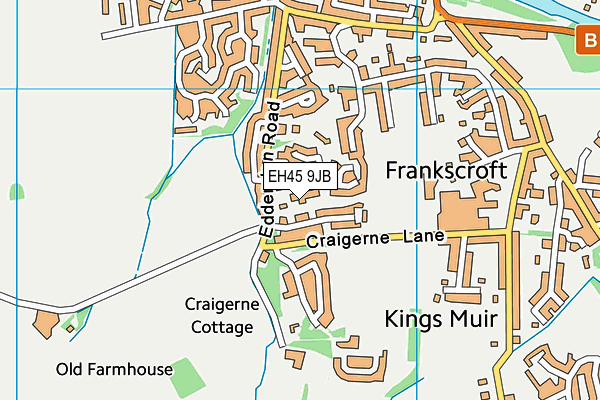 EH45 9JB map - OS VectorMap District (Ordnance Survey)