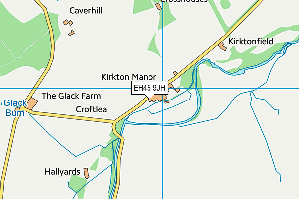 EH45 9JH map - OS VectorMap District (Ordnance Survey)