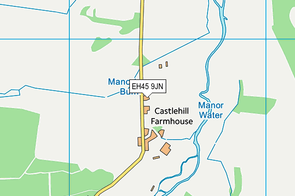 EH45 9JN map - OS VectorMap District (Ordnance Survey)