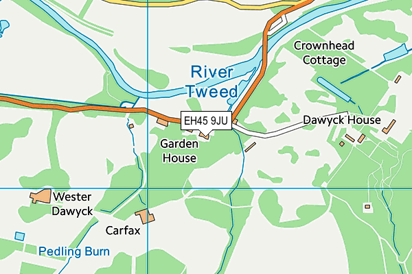 EH45 9JU map - OS VectorMap District (Ordnance Survey)