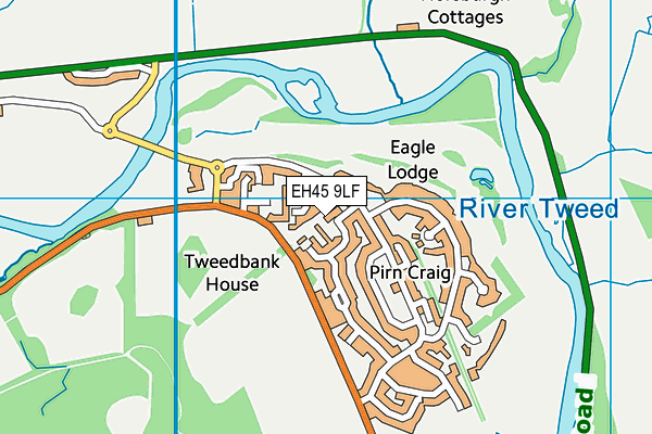 EH45 9LF map - OS VectorMap District (Ordnance Survey)