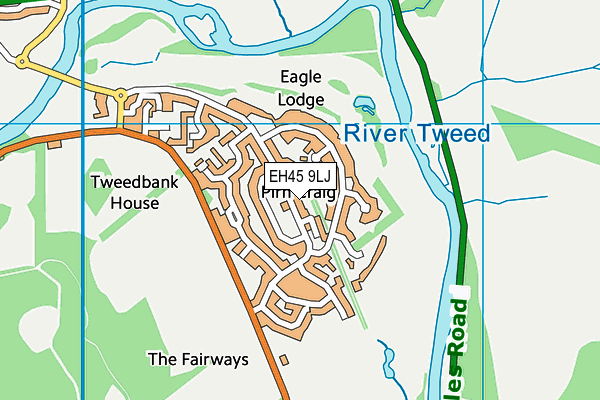 EH45 9LJ map - OS VectorMap District (Ordnance Survey)