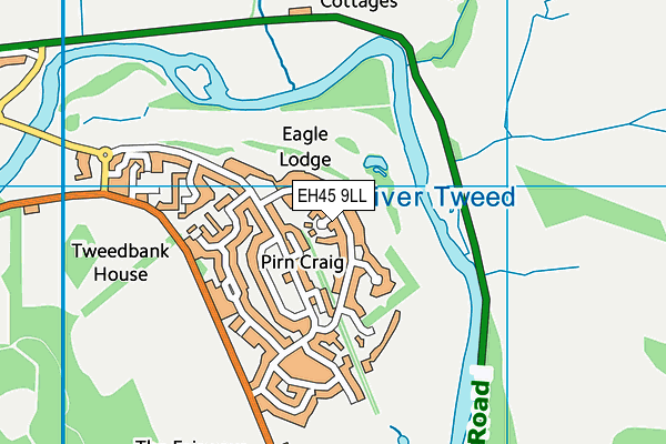 EH45 9LL map - OS VectorMap District (Ordnance Survey)