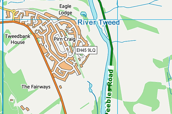 EH45 9LQ map - OS VectorMap District (Ordnance Survey)