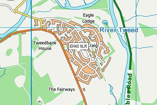 EH45 9LR map - OS VectorMap District (Ordnance Survey)