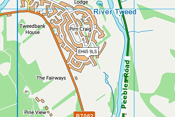 EH45 9LS map - OS VectorMap District (Ordnance Survey)