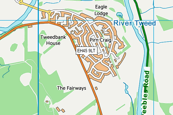 EH45 9LT map - OS VectorMap District (Ordnance Survey)