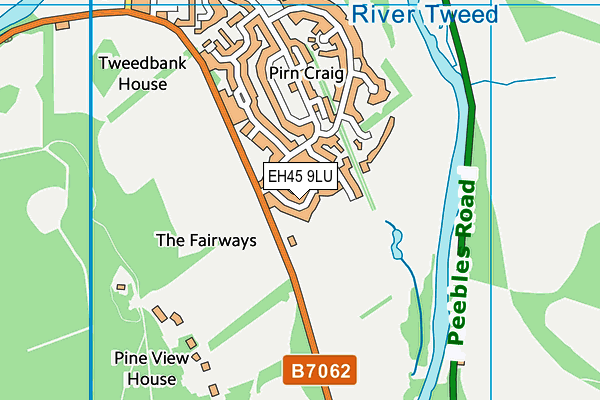 EH45 9LU map - OS VectorMap District (Ordnance Survey)