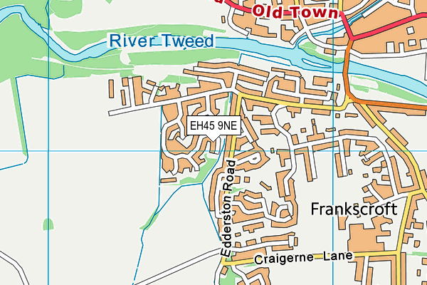 EH45 9NE map - OS VectorMap District (Ordnance Survey)