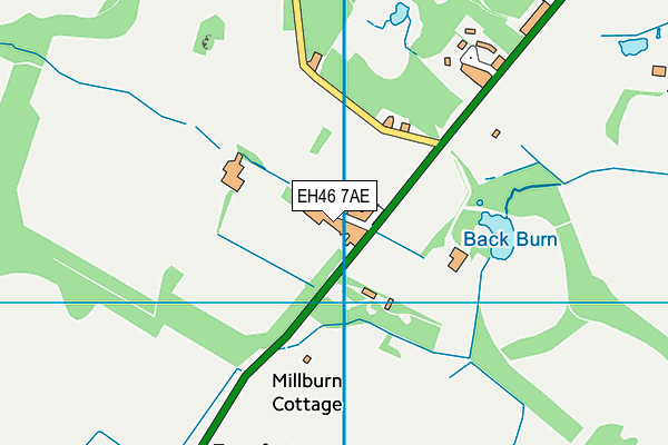 EH46 7AE map - OS VectorMap District (Ordnance Survey)