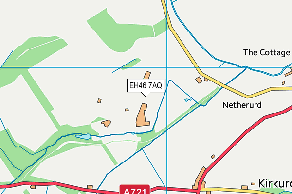 EH46 7AQ map - OS VectorMap District (Ordnance Survey)