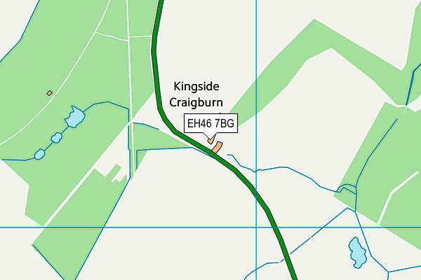 EH46 7BG map - OS VectorMap District (Ordnance Survey)