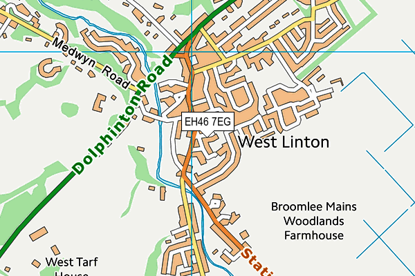 EH46 7EG map - OS VectorMap District (Ordnance Survey)