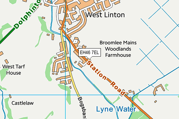 EH46 7EL map - OS VectorMap District (Ordnance Survey)