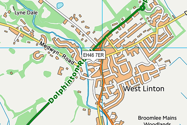 EH46 7ER map - OS VectorMap District (Ordnance Survey)