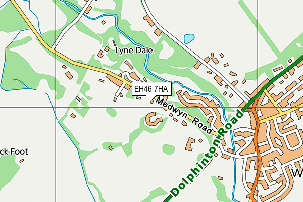 EH46 7HA map - OS VectorMap District (Ordnance Survey)
