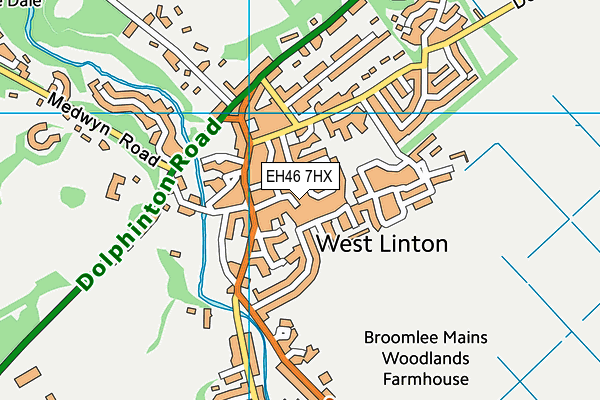 EH46 7HX map - OS VectorMap District (Ordnance Survey)