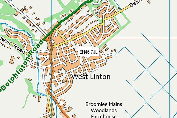 EH46 7JL map - OS VectorMap District (Ordnance Survey)