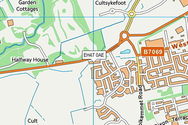 EH47 0AE map - OS VectorMap District (Ordnance Survey)