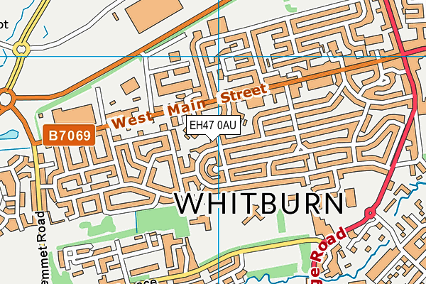 EH47 0AU map - OS VectorMap District (Ordnance Survey)